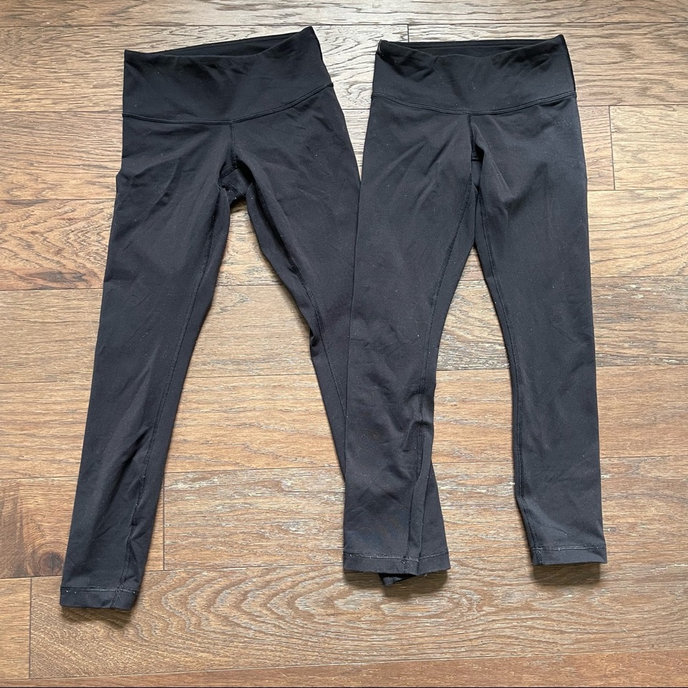 Black Lululemon Leggings size 2